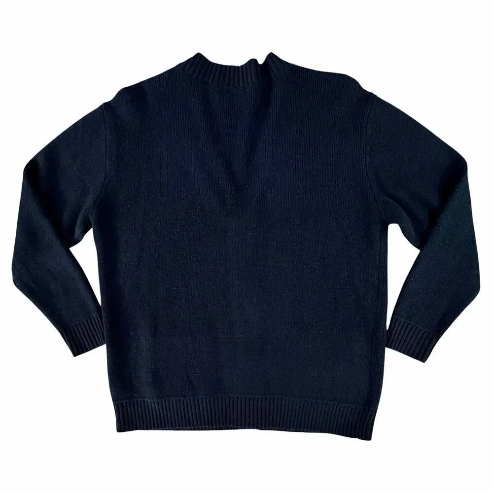 Playboy by Pacsun Black Button Up Cardigan Sweater SZ Large Academia Streetwear